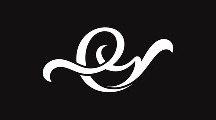 Obraz premium Elegant Abstract Swirl Design on Black Background