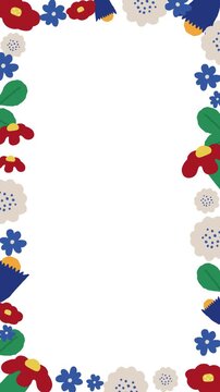  Floral Animated Background Loop Cute Flower Pattern Design