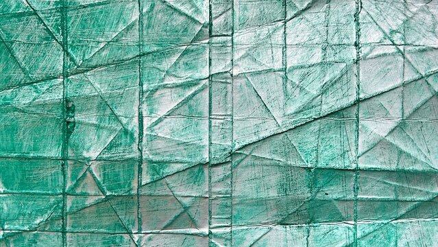 Abstract pattern with brushstrokes, silver and green metallic grid pattern background, silver and green shading​​​​​​​​​​​​​​​​