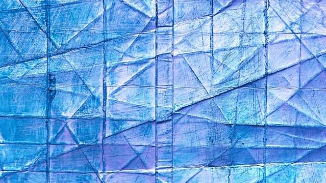 Abstract pattern with brushstrokes, silver and blue metallic grid pattern background, silver and green shading​​​​​​​​​​​​​​​​