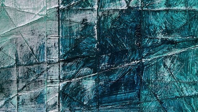 Abstract pattern with brushstrokes, silver and dark green metallic grid pattern background, silver and green shading​​​​​​​​​​​​​​​​