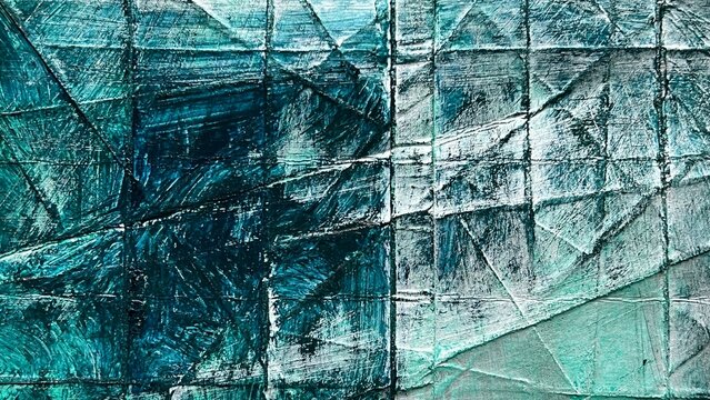 Abstract pattern with brushstrokes, silver and dark green metallic grid pattern background, silver and green shading​​​​​​​​​​​​​​​​