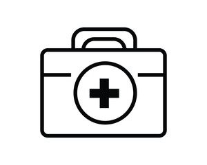 Fototapeta premium Medical Kit, First Aid, Briefcase, Emergency, Doctor, Box, Health, Bag, Healthcare, Hospital, Tool, Equipment, Medicine, Treatment, Rescue, Icon