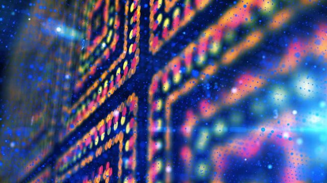 fiber optics background with lots of light spots