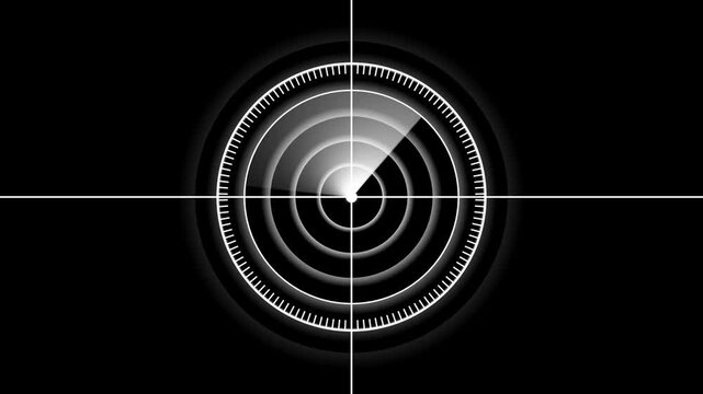 White radar screen scanning motion graphic scan sonar detection navigation technology scan sonar detection navigation technology