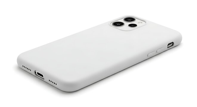 A pristine white smartphone case showcasing a sleek design and protective features for a modern mobile device