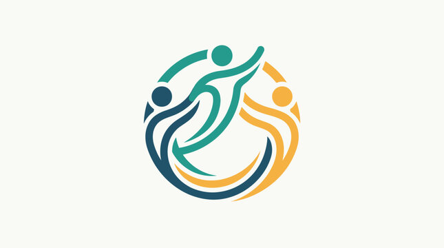 Abstract Logo Representing Unity and Community
