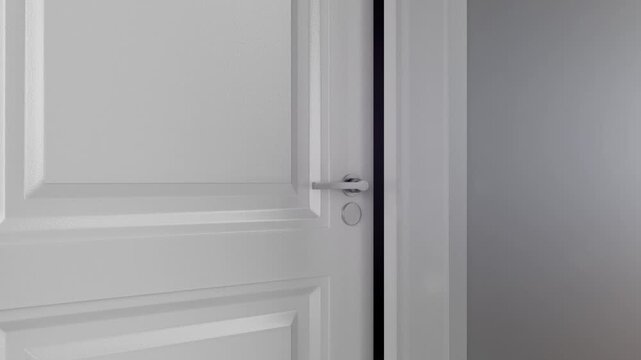 Men experiencing frequent urination leading to yellow stains on underwear, frequent opening and closing of toilet door, urinary system disease, prostate problems, urinary frequency, 3D animation.