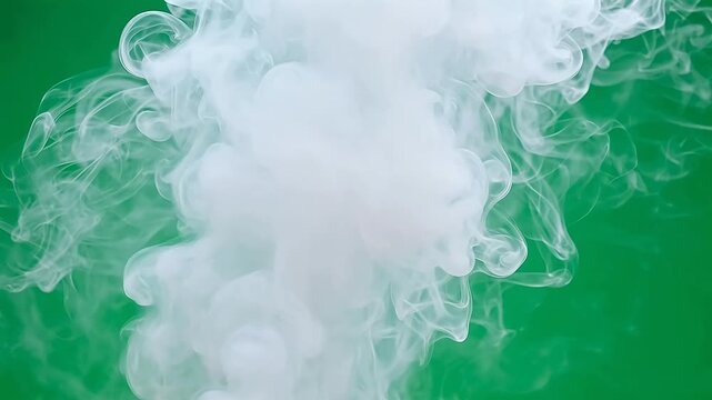 White smoke swirling against green background for Digital Transformation and Cyber Infrastructure