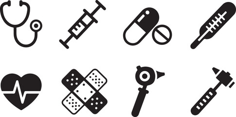 Obraz premium Black and white of various tools and including scissors wrench hammer pliers screwdriver and tape measure