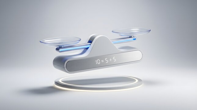 Futuristic Balanced Drone Platform with Hovering Arms