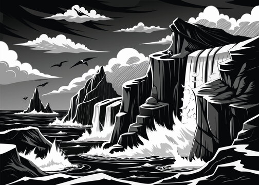 Set of hand cursor icons showing finger touching screen for technology and interface design.