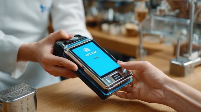 Contactless Payment Transaction: A close-up view capturing the moment of a secure, digital payment, highlighting the convenience and efficiency of modern transactions, symbolizing financial exchange.