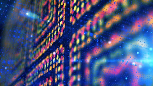 fiber optics background with lots of light spots