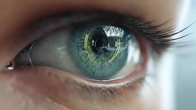 Futuristic Vision: Technological Integration with Enhanced Human Eye - Concept of Advanced Bionic Implants for Sight
