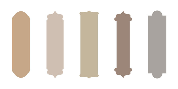 Arabic Frames vector illustration set