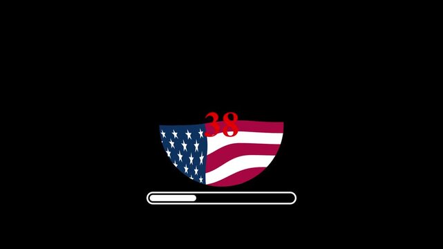 United States Flags Loading Animation &ndash; Modern UI Loading Screen Loop