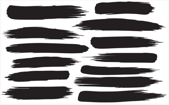 Title abstract brush strokes a collection of black paint swashes description this image features a variety of bold black brush