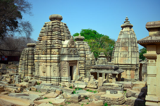 Bateshwar Group of Temple's Morena, Gwalior Madhya pradesh, a collection of nearly 200 sandstone Hindu temples dedicated to Shiva, Vishnu, and Shakti.	