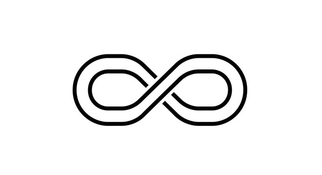 Infinity symbol sign icon shape.
