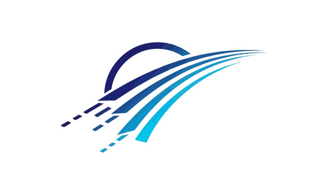 Abstract Blue Motion Graphics Logo.