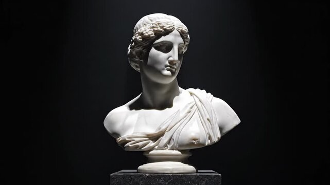 Marble Bust of a Woman Sculpture.