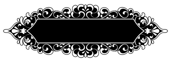Vintage floral frame design, abstract vintage patterns, text frame. © pichet