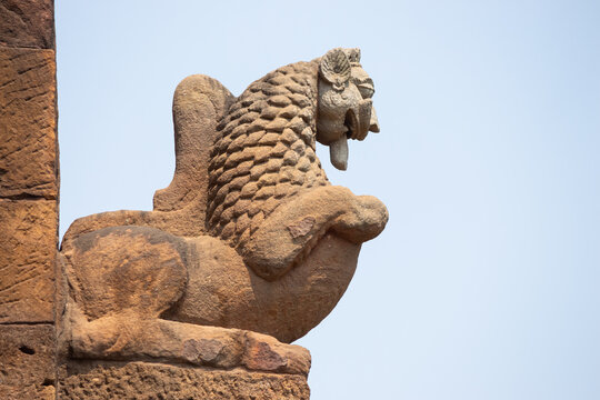 The Lion Statue or Symbol Kalinga Dynasty of Bhubaneshwar, Odisha, India.