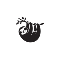 Fototapeta premium Sloth Hanging from a Tree Branch.