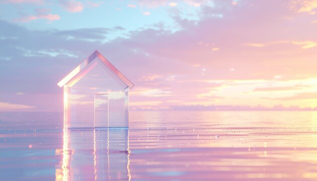 International Day of Families A serene glass house symbolizes unity and belonging amidst gentle, abstract surrounds