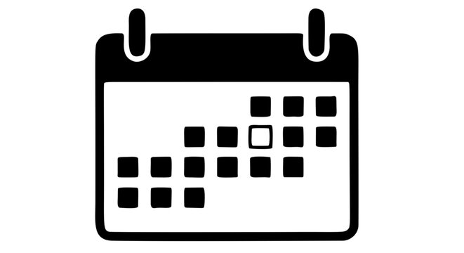 flat vector calendar icon with checkmarks for task completion or scheduling