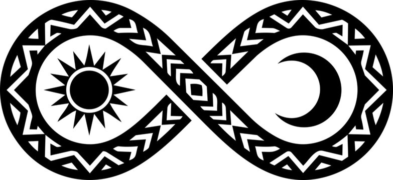 Sun And Moon Infinity Symbol Celestial Balance