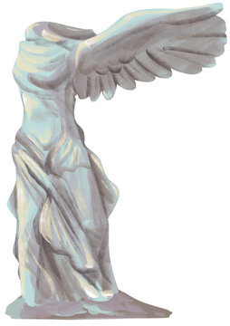 Ancient Greek Winged Victory Sculpture