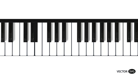 Fototapeta premium Piano Keyboard Closeup - Musical Instrument Keys, Black and White Keys
