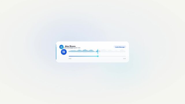 Minimalist UI Voice Message Player Widget Template