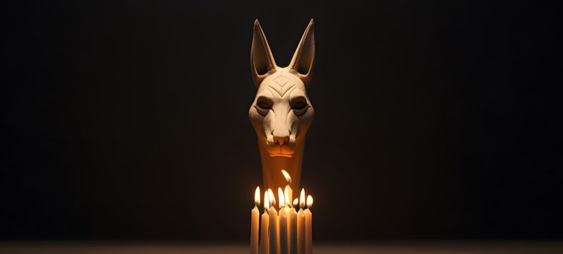 anubis shaped matchstick carving,generative AI