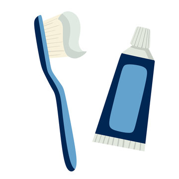 Toothbrush and Toothpaste Tube for Dental Care