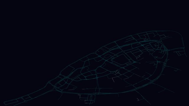 Kuwait City, Kuwait, City Infrastructure Expansion Animation, Urban Visualization Technology