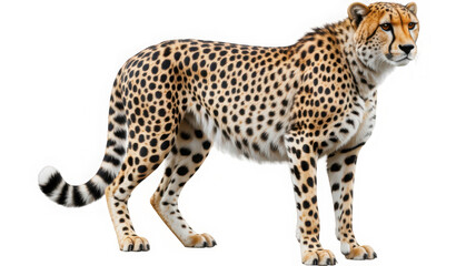 Fototapeta premium leopard cub in front of white background