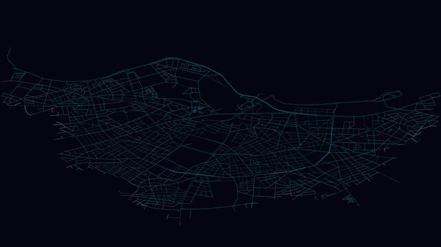 Casablanca, Morocco, City Infrastructure Expansion Animation, Urban Visualization Technology