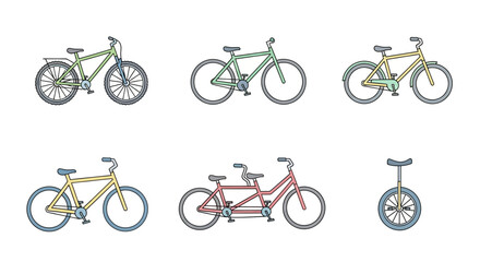 Bicycles in different colors and styles. © RGN