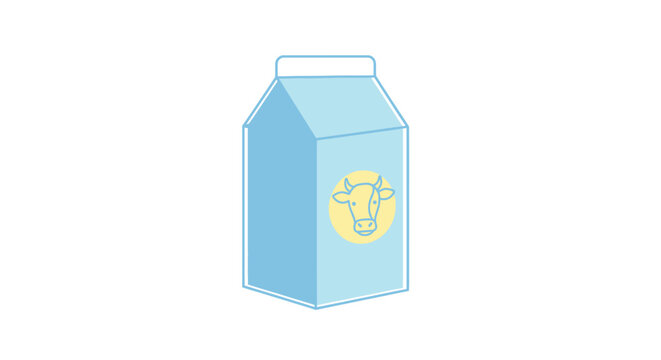 Carton of milk with yellow logo.
