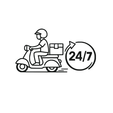 Scooter service  icon vector design 