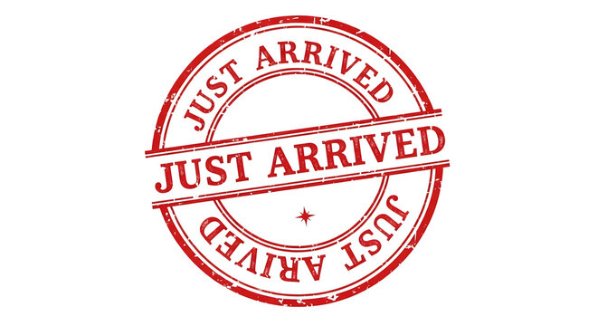 Just arrived red circular stamp as clean cutout