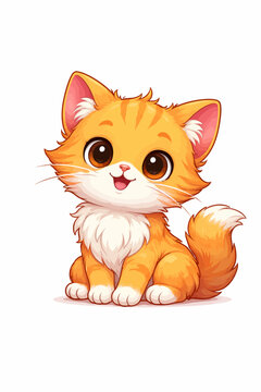 Gatito atigrado con ojos brillantes