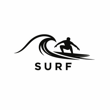 Logo minimalista de surf