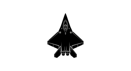 Fototapeta premium Modern Stealth Fighter Jet Silhouette