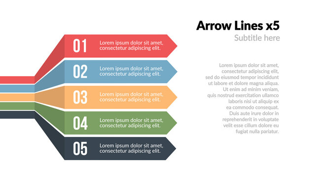 Arrow Lines X5 &ndash; Dynamic Callouts, Data Tags and Pointer Labels Animation, Modern Infographic Elements for Presentation and Interface Design