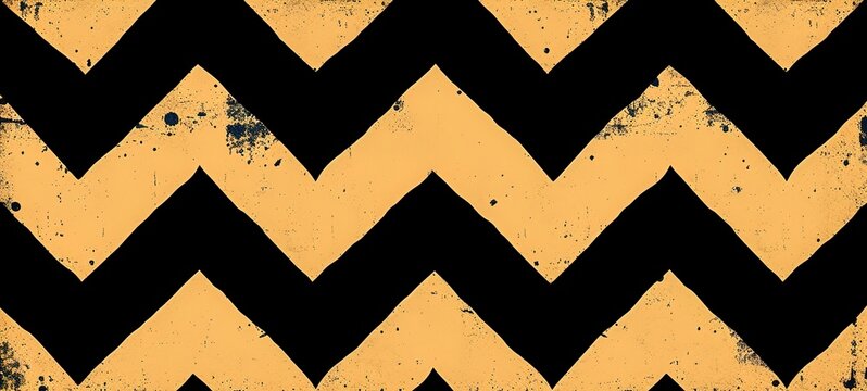 Bold Black and Tan Zigzag Pattern Background