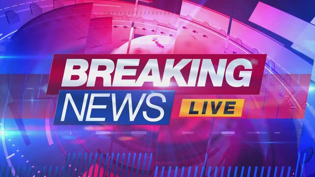 Breaking News Reveal Loop with Globe and Animated Graphics